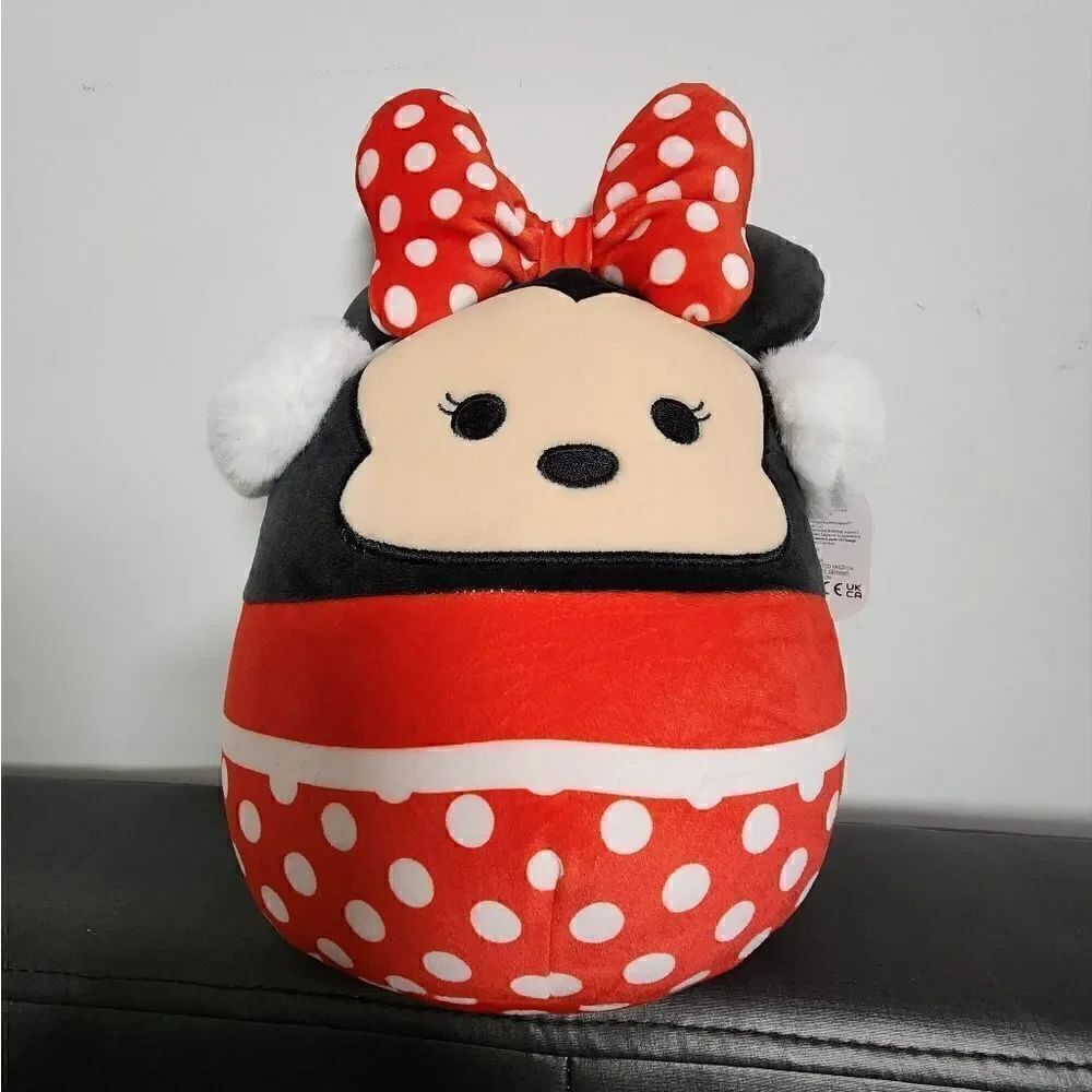 Squishmallows 10" Disney Minnie Mouse Plush with Earmuffs, Kellytoy